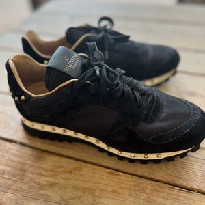 Valentino Black Suede and Nylon sneakers size 38-1/2